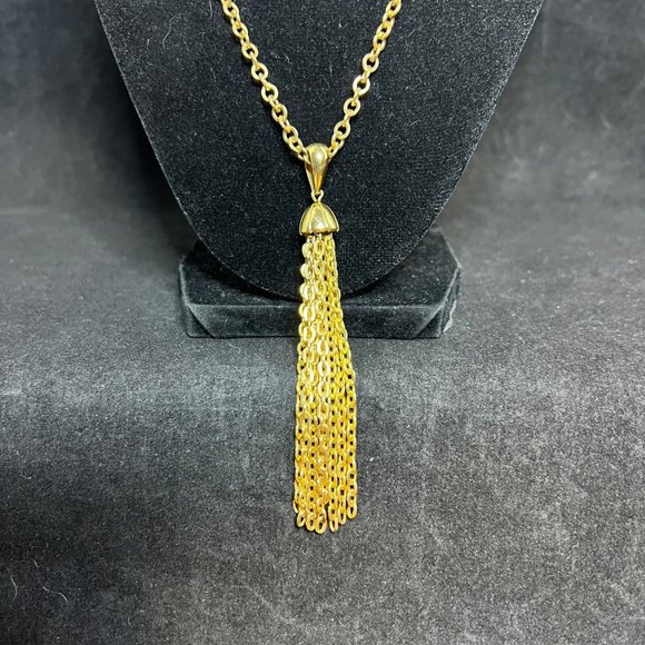 Vintage Sarah Coventry Gold Tone Tassel Necklace (3309) - Picture 2 of 6